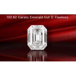 Imperial Radiance 102.62 Carat D Flawless Emerald Cut Kalimantan Diamond