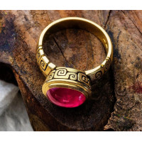 Crimson Majesty 22K Gold Ring with Kashmir Ruby